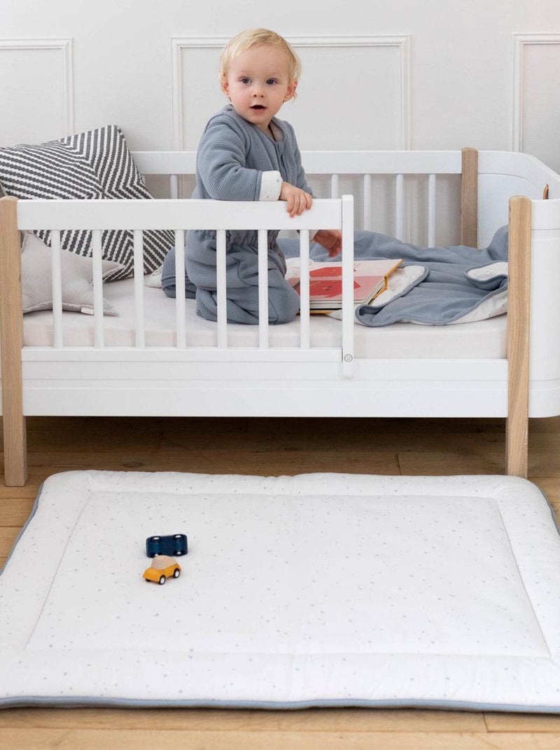 Bemini Tapis de parc et jeu Pady waffle et jersey bio Bleu ardoise - Kiabi