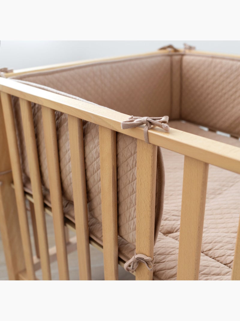 Bemini Tour de lit et parc Jersey matelassé Beige clair - Kiabi