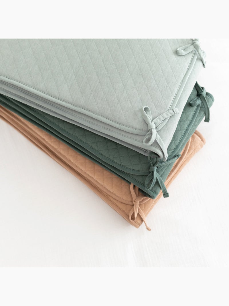 Bemini Tour de lit et parc Jersey matelassé Beige clair - Kiabi