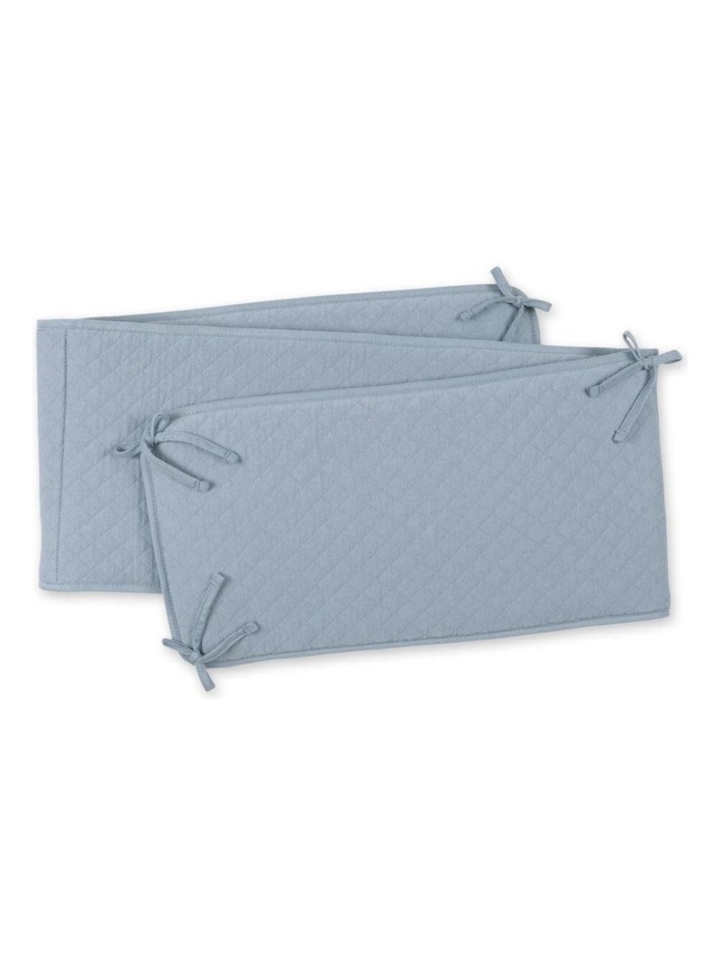 Bemini Tour de lit et parc Pady quilted jersey Bleu ardoise - Kiabi