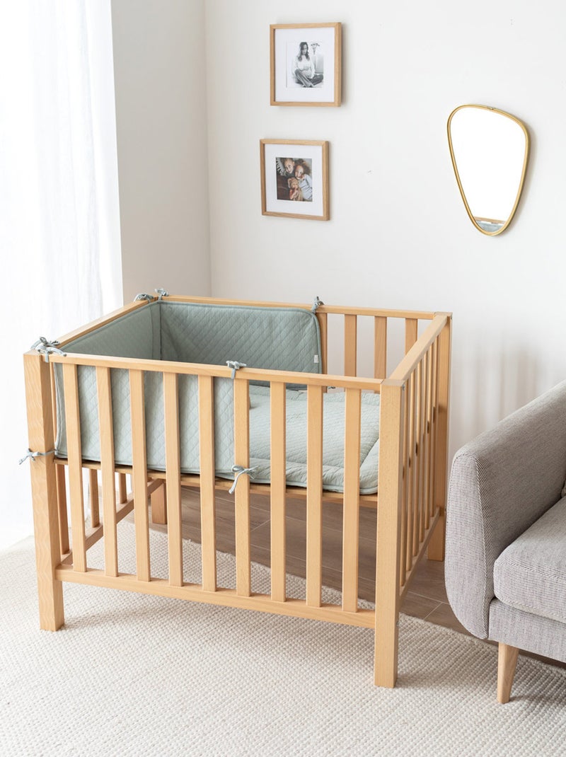 Bemini Tour de lit et parc Pady quilted jersey Vert chèvrefeuille - Kiabi