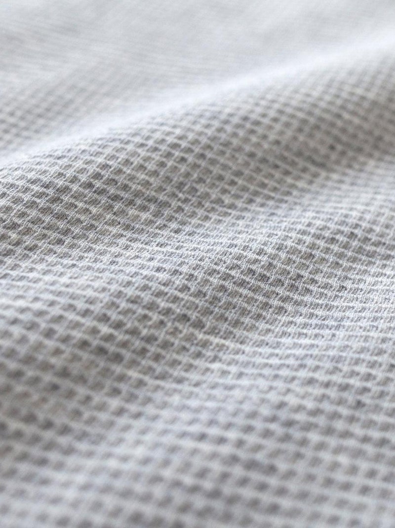 Bemini Tour de parc réversible Pady waffle et jersey bio Gris chiné - Kiabi