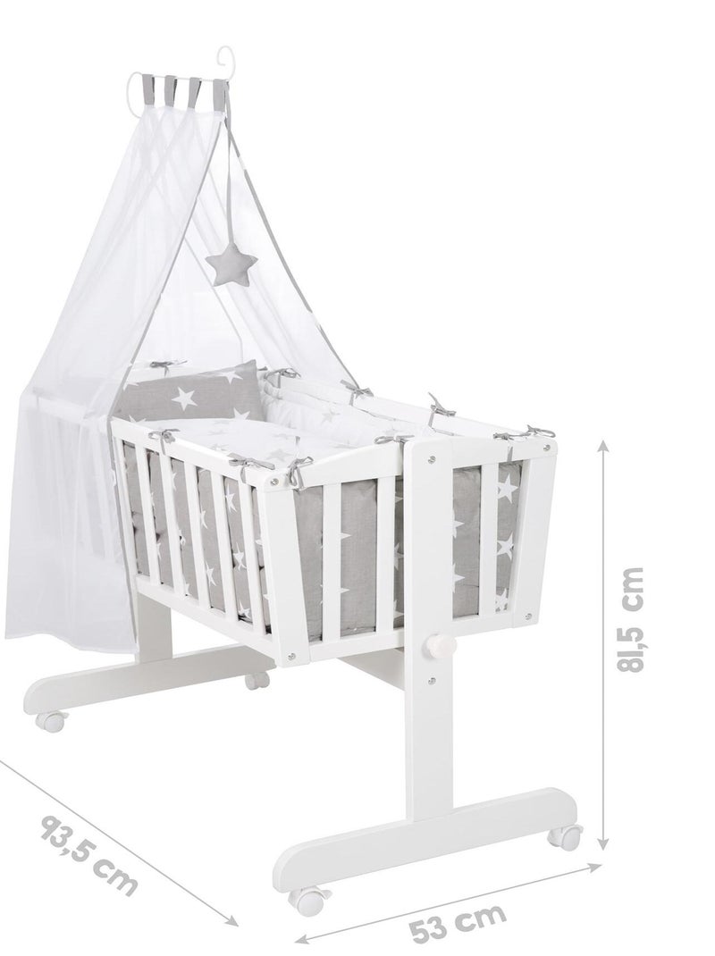 Berceau avec literie complète imprimée étoile - ROBA 'Little Stars' Blanc - Kiabi