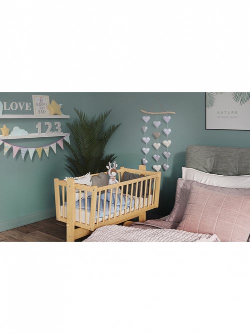 Berceau bébé - EMILIE - 90x40 cm - Matelas Inclus - Bois - Kiabi