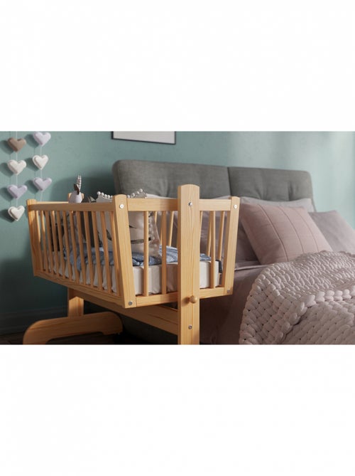 Berceau bébé - EMILIE - 90x40 cm - Matelas Inclus - Bois - Kiabi