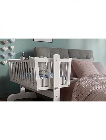 Berceau bébé - EMILIE - 90x40 cm - Matelas Inclus - Bois