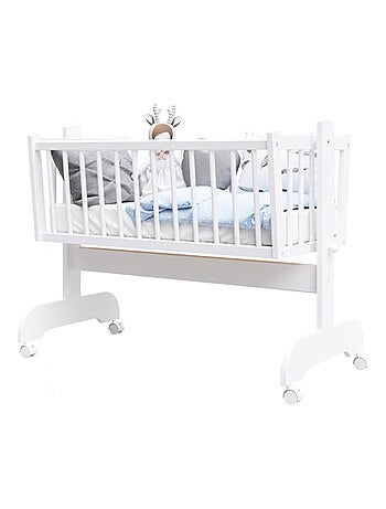 Berceau bébé - EMILIE - 90x40 cm - Matelas Inclus - Bois