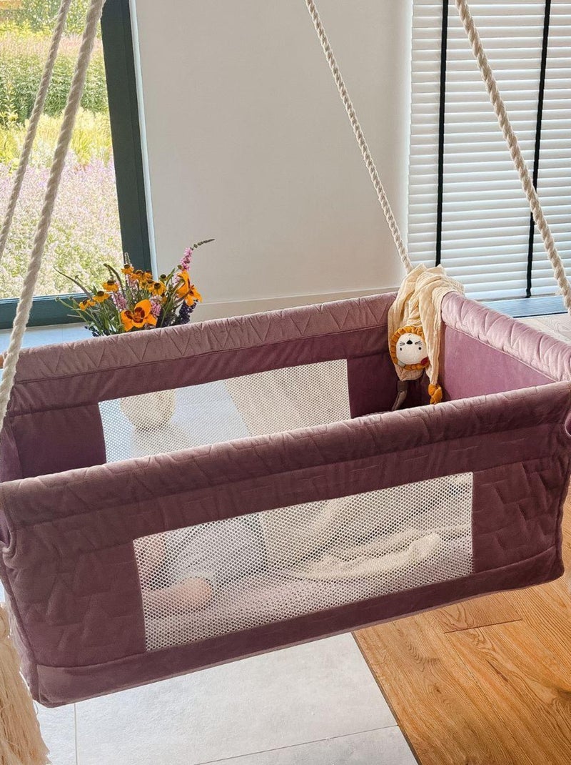 Berceau Bébé - Lit Suspendu - Chiné Jaune - Kiabi