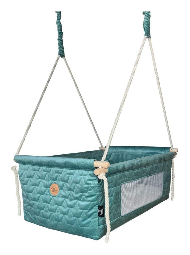 Berceau Bébé - Lit Suspendu - Sauge Bleu turquoise - Kiabi