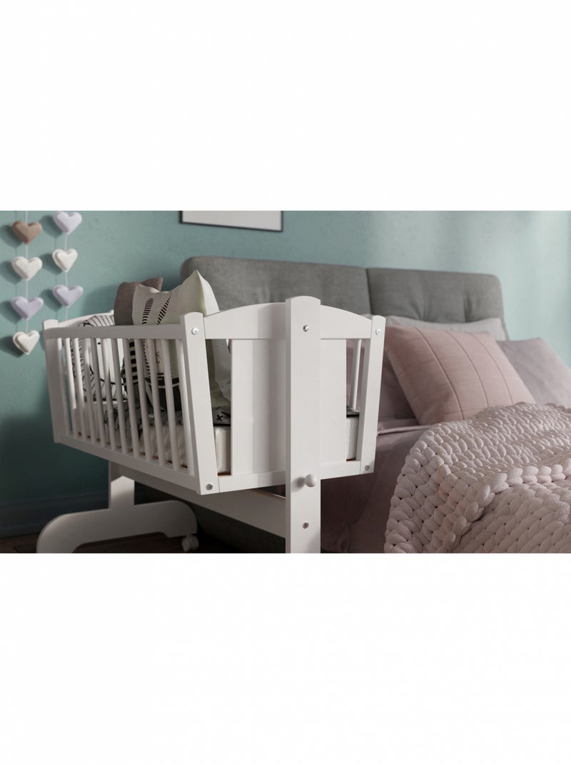 Berceau bébé - VICTORIA - 90x40 cm - Matelas Inclus Blanc - Kiabi