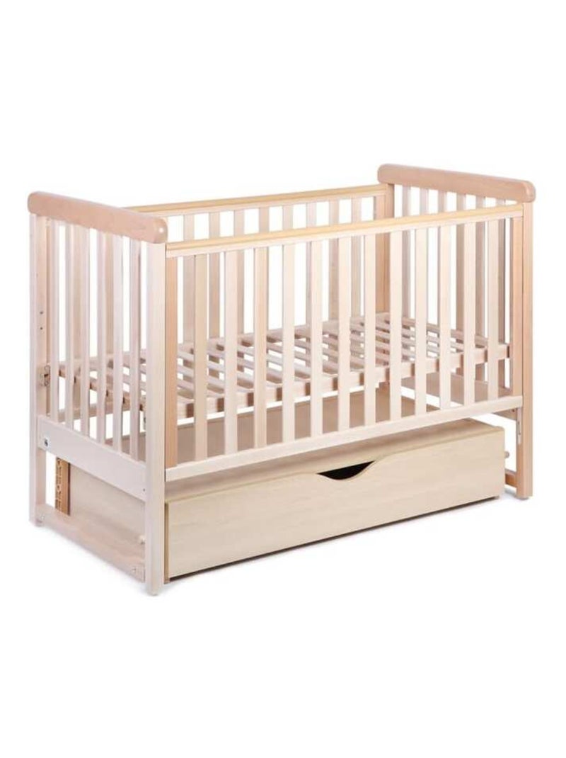 Berceau bébé à bascule YappyMove avec sommier réglable et tiroir Bois naturel - Kiabi
