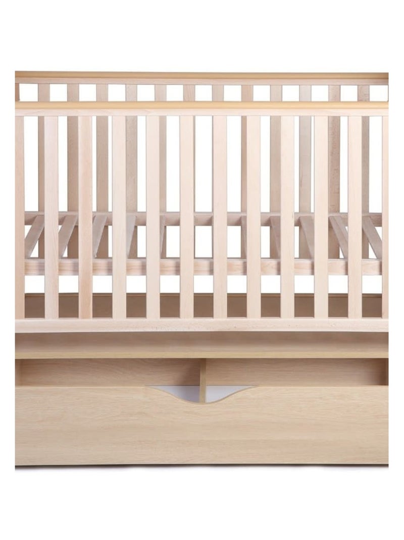Berceau bébé à bascule YappyMove avec sommier réglable et tiroir Bois naturel - Kiabi