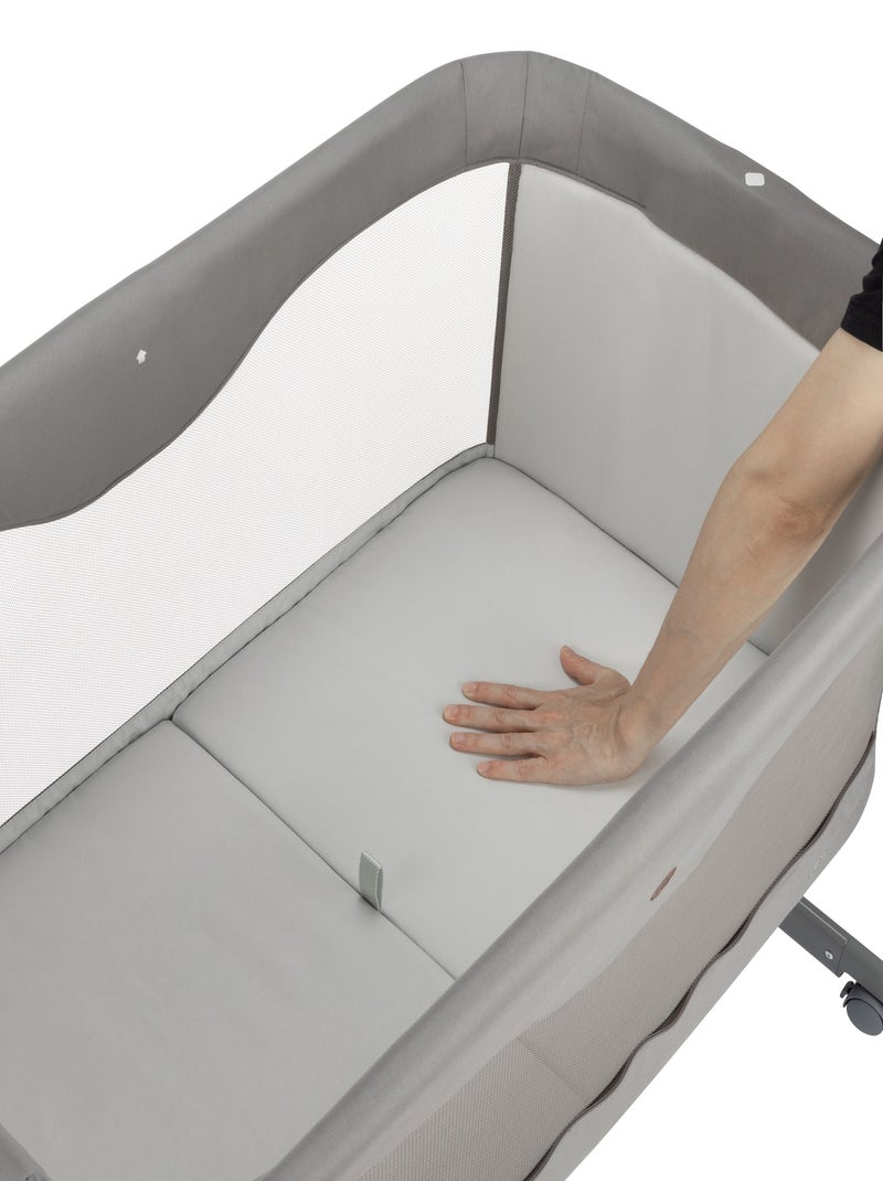 Berceau bébé et Cododo 2 en 1 Amara Blanc Argenté Gris - Kiabi