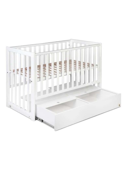 Berceau bébé YappyDue avec sommier réglable et tiroir - Kiabi