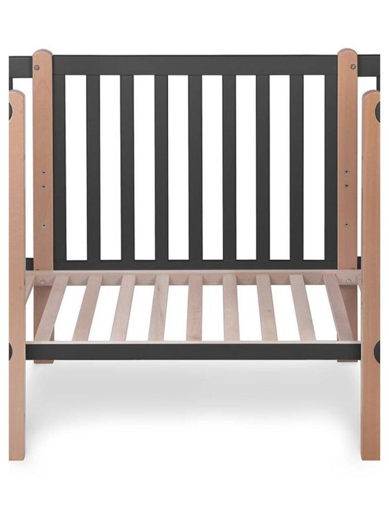 Berceau bébé YappyÉtude avec sommier réglable et inclinable gris anthracite - Kiabi