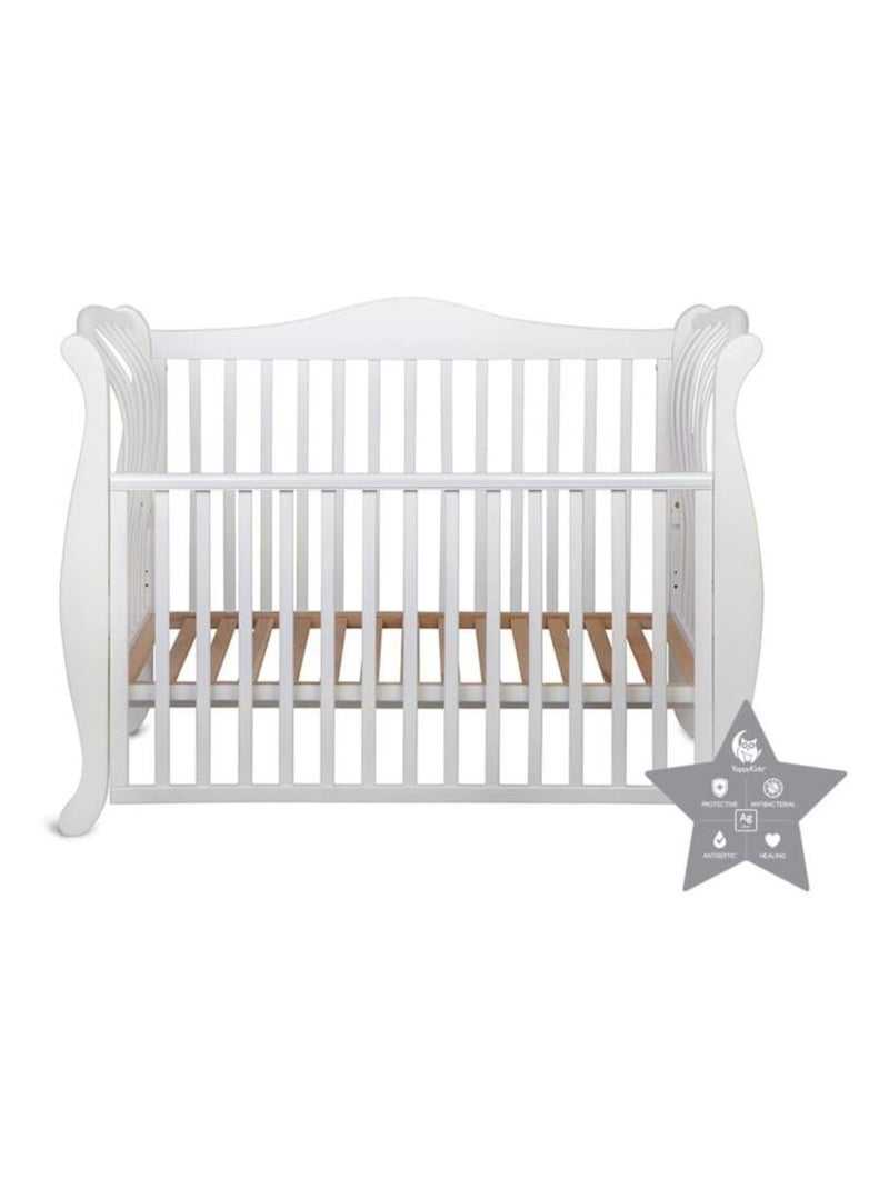 Berceau bébé YappyLa:Le avec sommier réglable Blanc - Kiabi