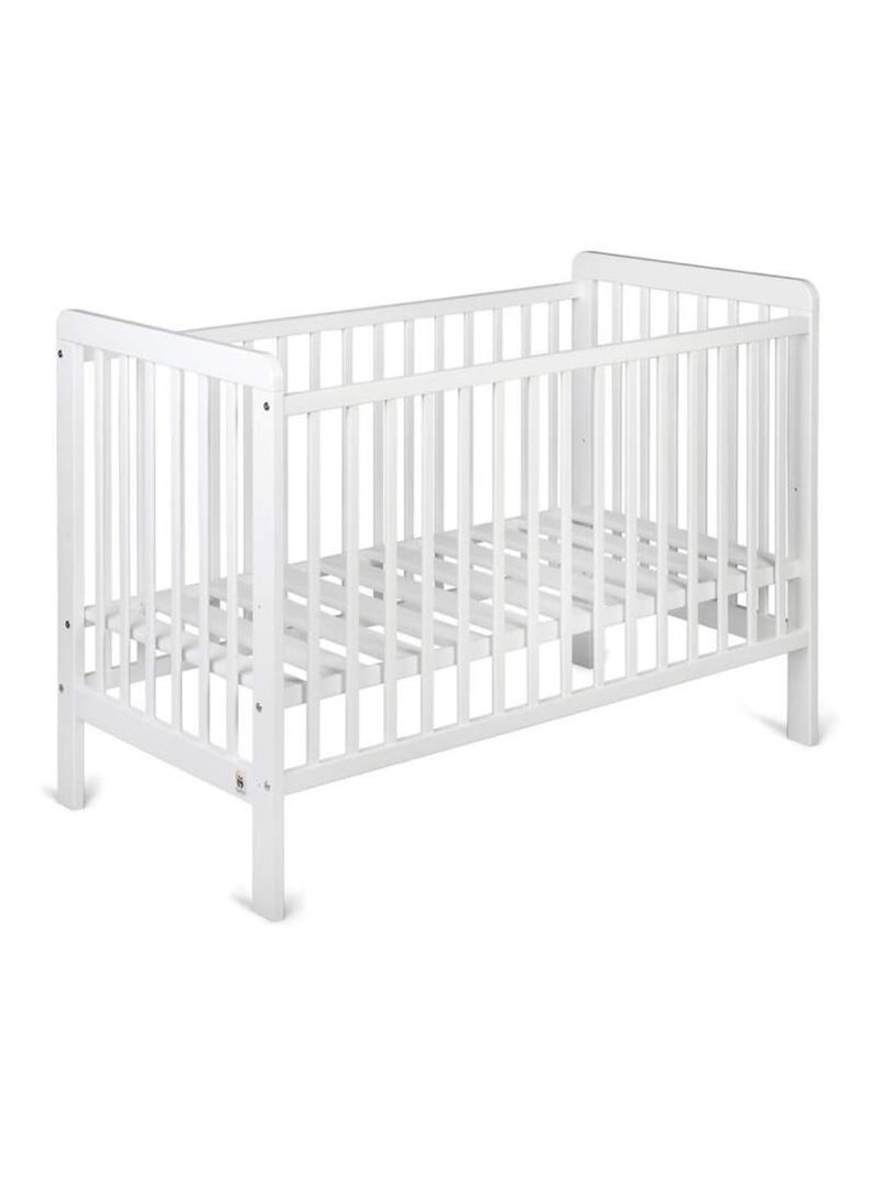 Berceau bébé YappyUno avec sommier réglable 3 hauteurs Blanc - Kiabi