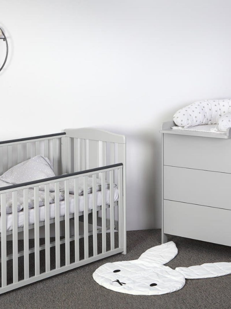Berceau bébé YappyUno avec sommier réglable 3 hauteurs Gris clair - Kiabi