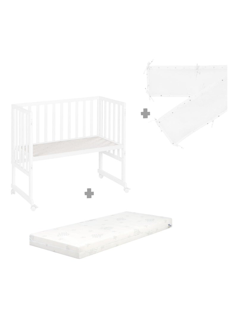 Berceau cododo 3en1 avec matelas et accessoires - ROBA Blanc Gris - Kiabi