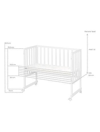 Berceau cododo 3en1 avec matelas respirant et barrières - ROBA