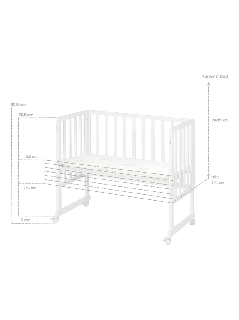 Berceau cododo 3en1 avec matelas respirant et barrières - ROBA Blanc - Kiabi