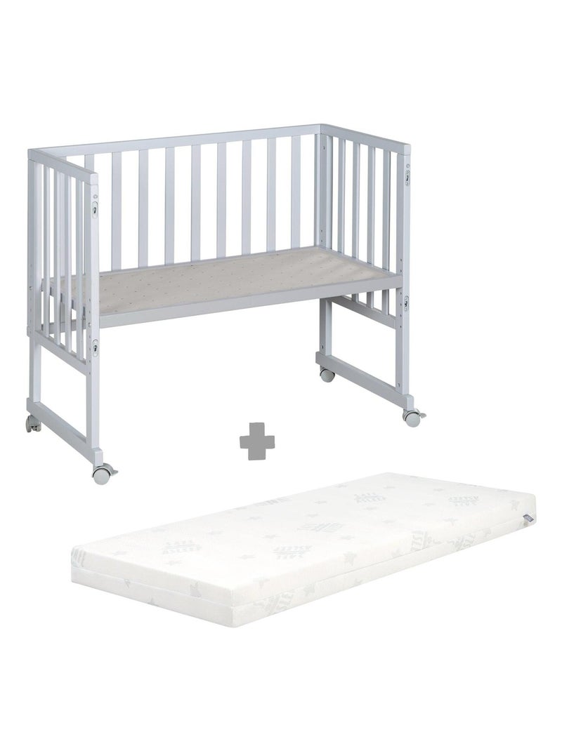 Berceau cododo 3en1 avec matelas respirant et barrières - ROBA Gris taupe - Kiabi