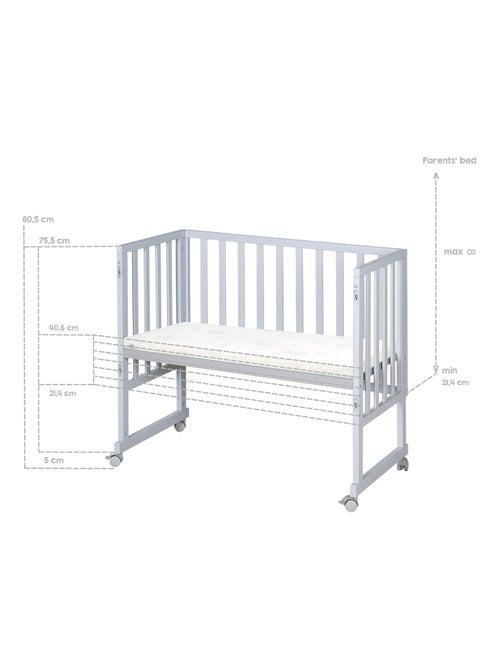 Berceau cododo 3en1 avec matelas respirant et barrières - ROBA - Kiabi