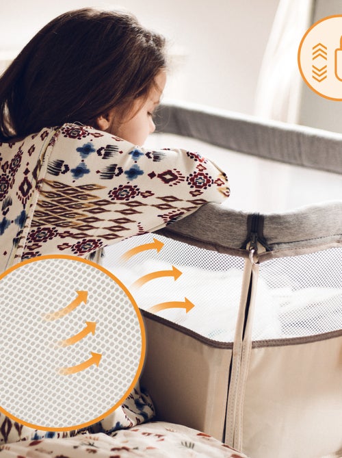 Berceau cododo 3en1 LIONELO Leonie - Matelas 4cm en coton - Hauteur et inclinaison réglables - Kiabi