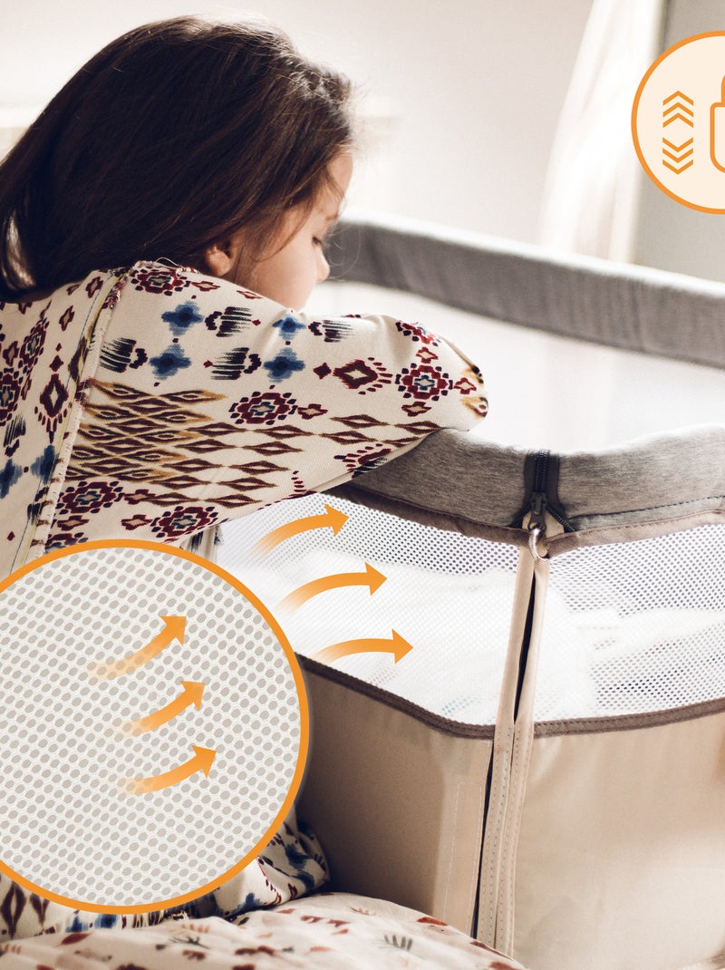 Berceau cododo 3en1 LIONELO Leonie - Matelas 4cm en coton - Hauteur et inclinaison réglables Blanc Beige Gris - Kiabi