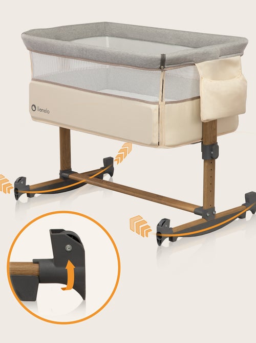 Berceau cododo 3en1 LIONELO Leonie - Matelas 4cm en coton - Hauteur et inclinaison réglables - Kiabi