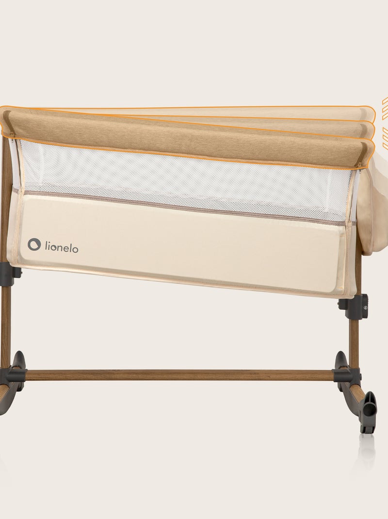 Berceau cododo 3en1 LIONELO Leonie - Matelas 4cm en coton - Hauteur et inclinaison réglables Blanc Beige Gris - Kiabi