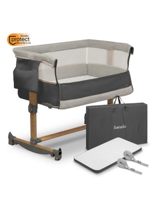 Berceau cododo 3en1 LIONELO Leonie - Matelas 4cm en coton - Hauteur et inclinaison réglables