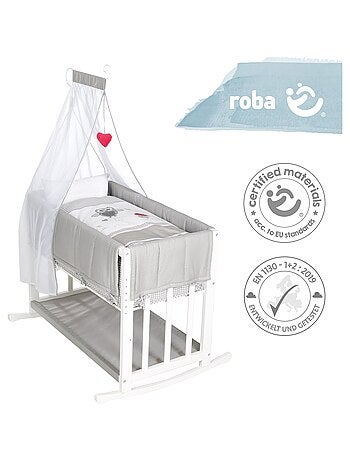 Berceau cododo 4en1 avec literie complète imprimée 'Adam & Eule' ROBA
