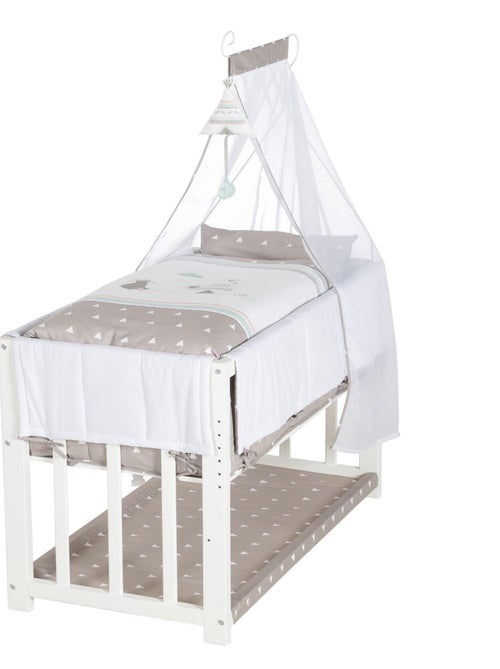 Berceau cododo 4en1 avec literie complète imprimée ourson 'Indibear' ROBA - Kiabi Berceau cododo 4en1 avec literie complète imprimée ourson 'Indibear' ROBA - Kiabi