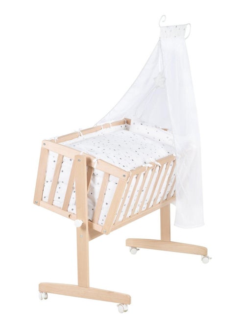 Berceau complet en hêtre massif Bio - Motif étoiles - 'Roba sternenzauber' - Kiabi