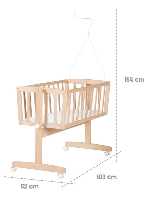 Berceau complet en hêtre massif Bio - Motif étoiles - 'Roba sternenzauber' - Kiabi