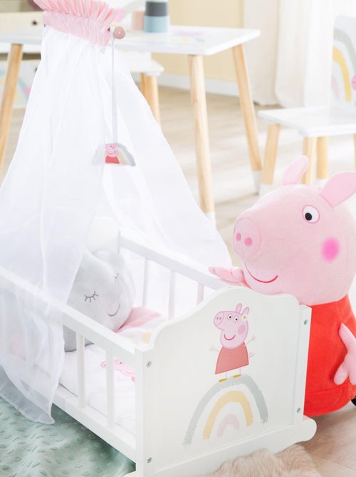 Berceau de poupée en bois avec linge de lit 'Peppa Pig' ROBA - Kiabi