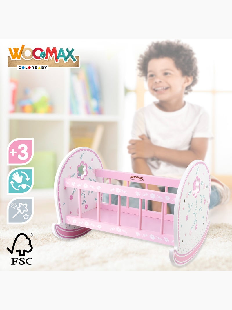 Berceau en bois pour poupée WOOMAX N/A - Kiabi