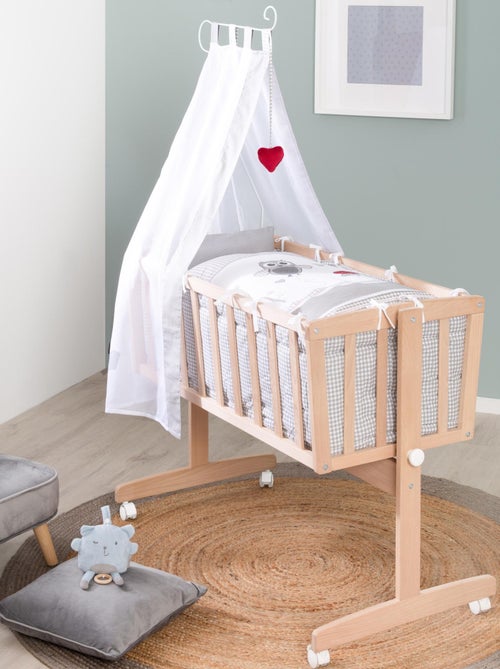 Berceau en hêtre Bio avec équipement complet - Motif chouette - 'Roba adam et eule' - Kiabi