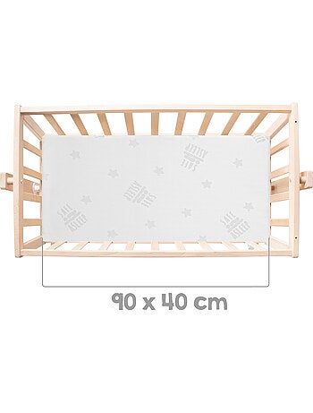 Berceau en hêtre Bio avec literie complète imprimée hibou 'Adam et Eule' ROBA