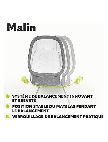 Berceau et Lit Bébé LIONELO Malin - Lit parapluie - Jusqu'à 9kg - Avec matelas - Sac de transport