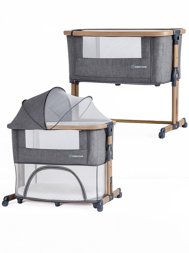 Berceau évolutif LEO gris : Cododo / Lit bebe / Parc enfant Gris - Kiabi