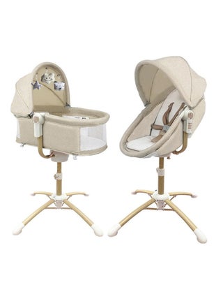 Berceau evolutif multifonction 4 en 1 : Balancelle éléctrique, chaise haute, transat : Louna