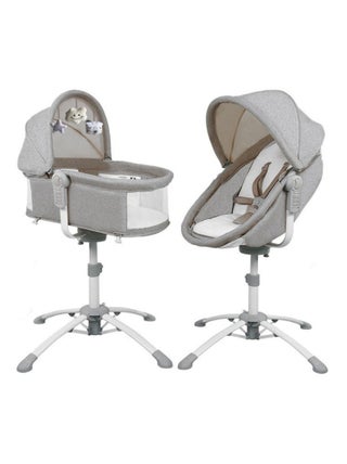 Berceau evolutif multifonction 4 en 1 : Balancelle éléctrique, chaise haute, transat : Louna