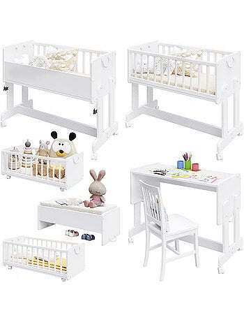 Berceau Lit Cododo 5 en 1 - ORNELLA - Matelas inclus