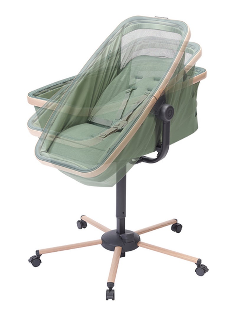 Berceau, transat inclinable et chaise haute 3 en 1 Alba Vert - Kiabi