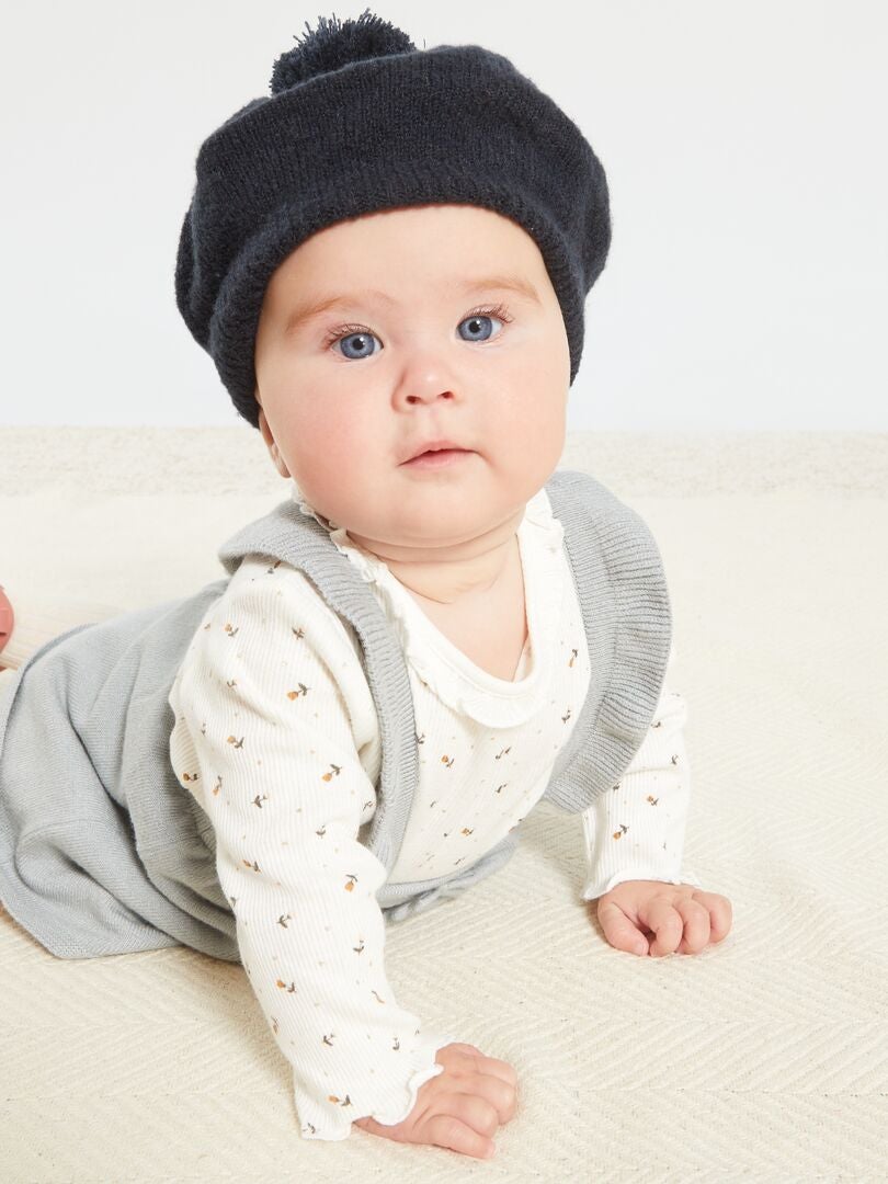 Casquette béret bébé en coton - bleu - Kiabi - 6.00€
