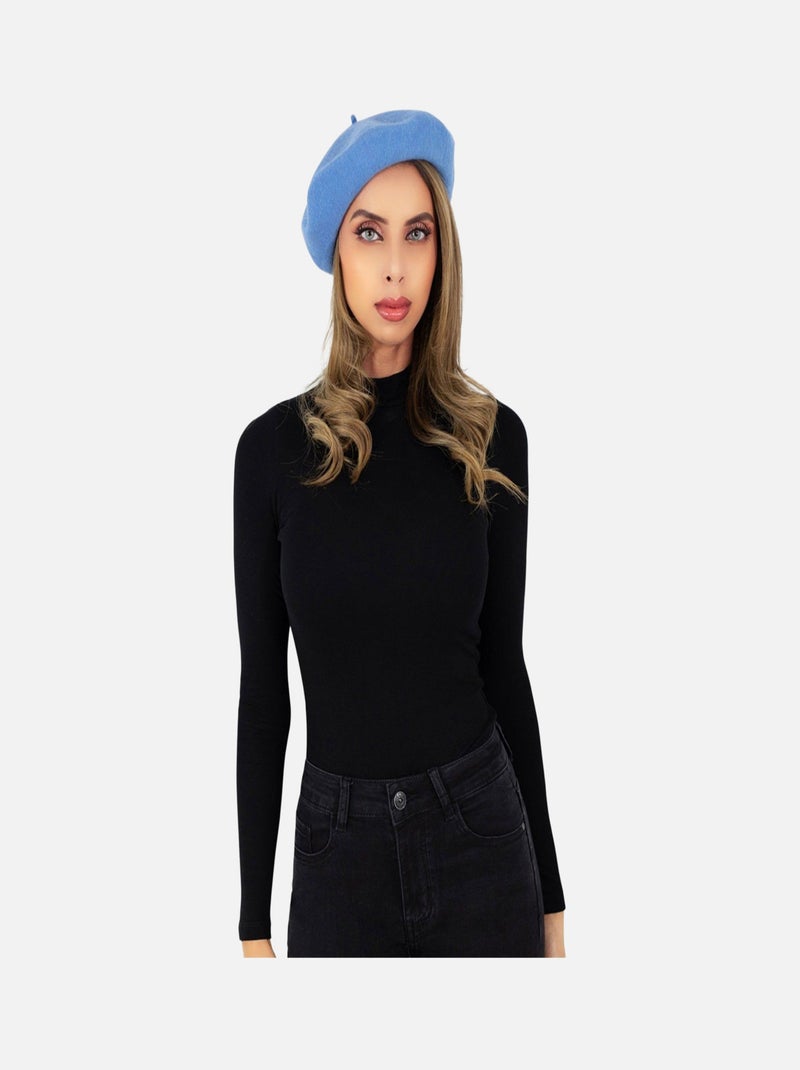 Beret en laine Kebello Bleu ciel - Kiabi