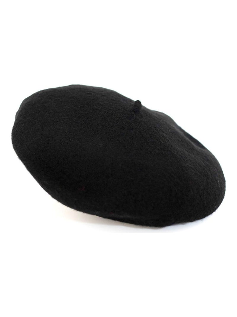 Beret en laine Kebello Noir Noir - Kiabi
