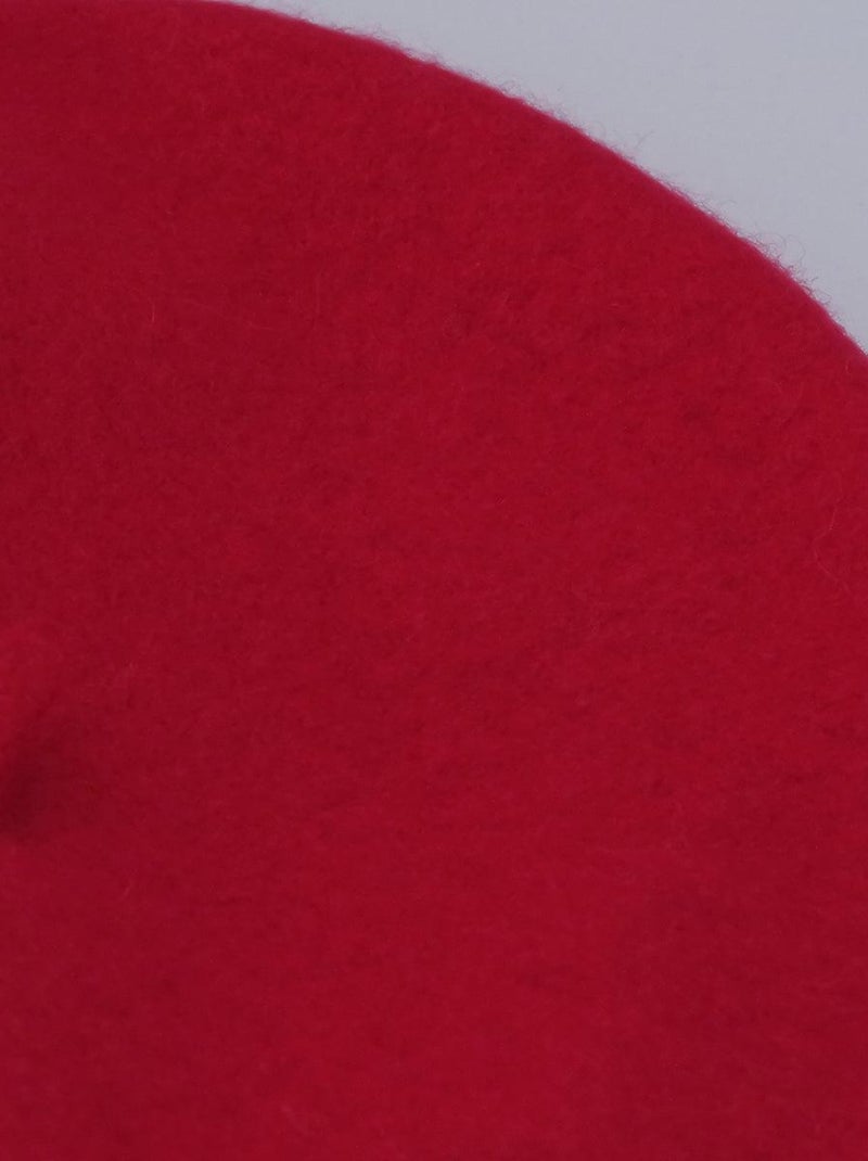 Béret Femme 100% Laine – Taille Unique – Doux et Élégant Rouge - Kiabi
